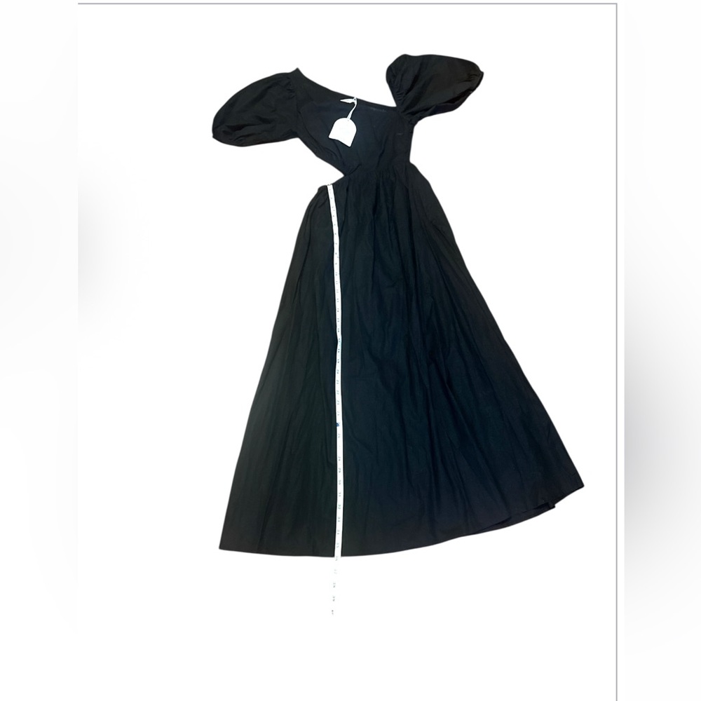 Fortunateone Black Tiered One Shoulder Puff Sleeve Dress - Picture 3 of 5